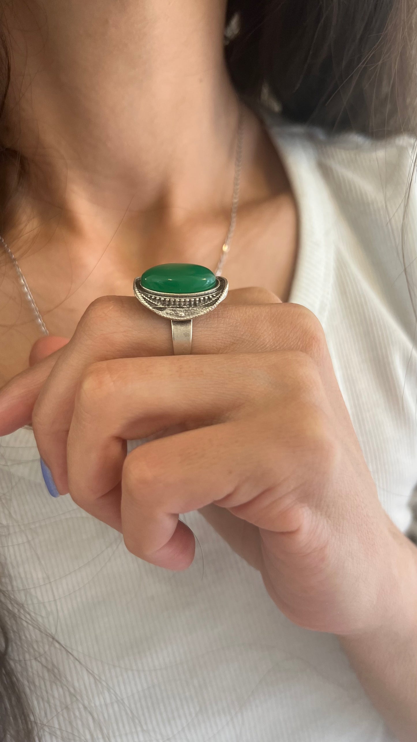 Green Stone Ring