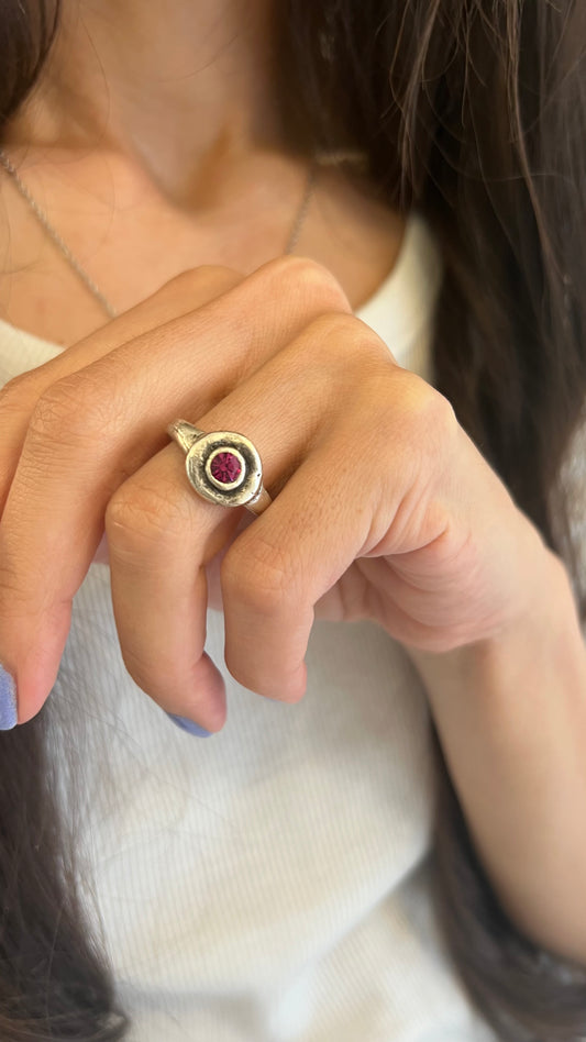 Fushia Dot Ring