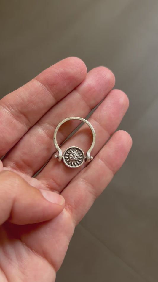 The Double Faced Moon Sun Ring